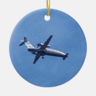 Piaggio P180-flygplan Julgransprydnad Keramik