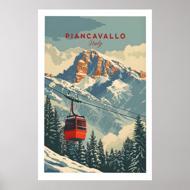 Piancavallo-resaaffisch - Italien 1 Poster (Framsidan)