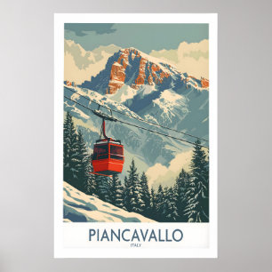 Piancavallo skidtryck - Italien 1 Poster