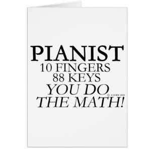 Pianist 10 Finger 88 Nycklar OBS Kort