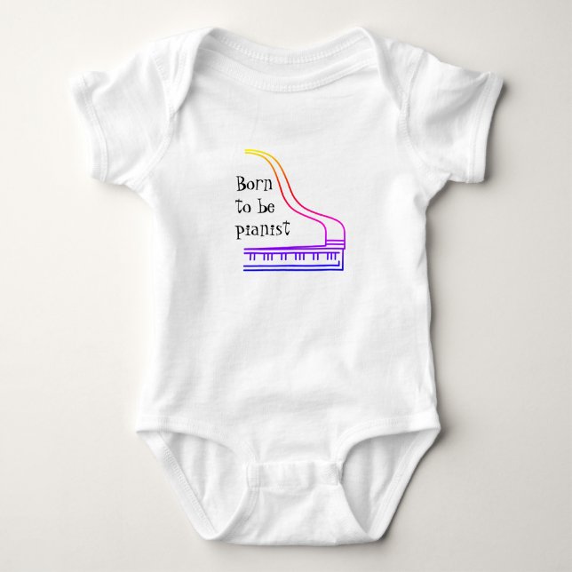 Pianist Baby Shirt av Syahikmah T Shirt (Framsida)