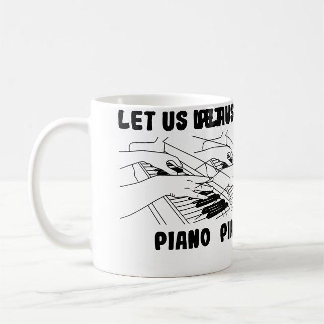 Pianist Design Grand Piano Kaffemugg (Vänster)