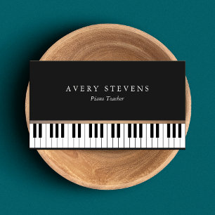 Pianist Elegant och Simple Black Piano Nycklar Visitkort