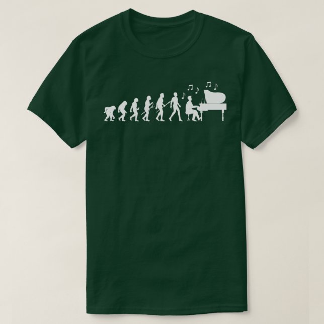 Pianist Evolution  T Shirt (Design framsida)