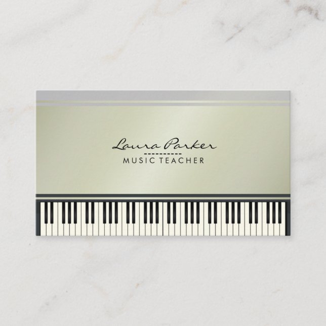 Pianist för musiker för tangentbord för visitkort (Framsida)