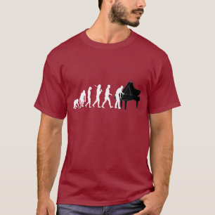 Pianist för piano för miniflygel för tee shirt