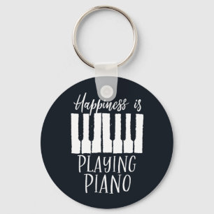 Pianist Happity spelar Piano Nyckelring