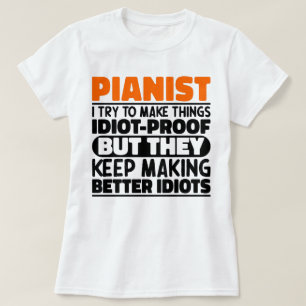 Pianist jag försöker göra Sak Roliga meningar Pian T Shirt