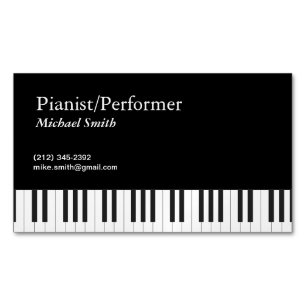 Pianist Magnetiska Visitkort