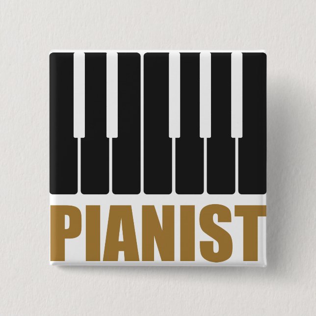 Pianist Modern Typografi Knapp (Framsida)