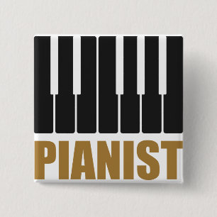 Pianist Modern Typografi Knapp