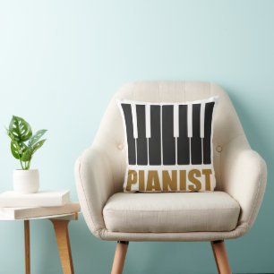Pianist Modern Typografi Kudde