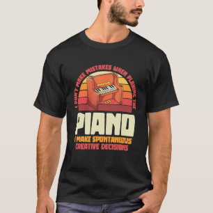 Pianist Musician Orchestra Musical Instrument Retr T Shirt