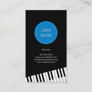 Pianist-/musikervisitkort för modern Jazz Visitkort