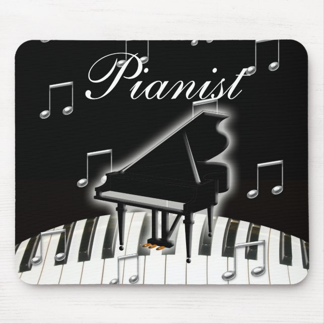 Pianist och tangentbord musmatta (Framsidan)