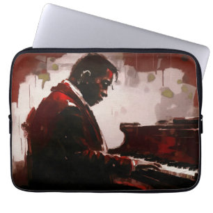 Pianist på nattklubb laptop fodral