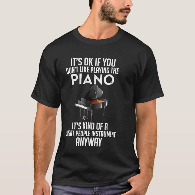 Pianist Piano Älskare Player Keyboardist Gift Tee (Framsida)