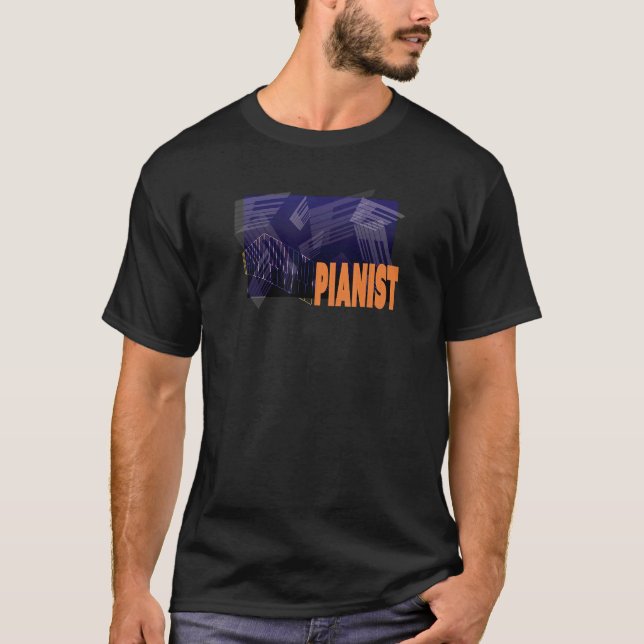 Pianist Piano Musical 88 Nycklar Manar Women Boys  T Shirt (Framsida)