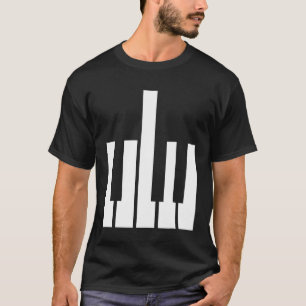 Pianist Piano-spel i mitten Finger Piano Nycklar T Shirt