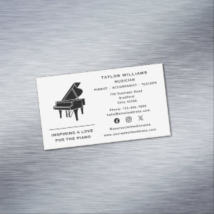 Pianist Piano Teacher Accompanist Roligt Social Me Magnetiska Visitkort