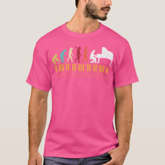 Pianist Retro Vintage Utveckling Av Människa Rolig T Shirt