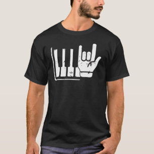 Pianist Tangentbord Piano Player Sten Jazz Musical T Shirt