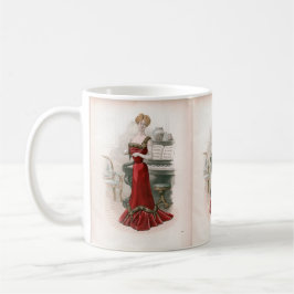 Pianist Vintage Edwardian Mode Illustration Kaffemugg