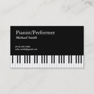 Pianist Visitkort