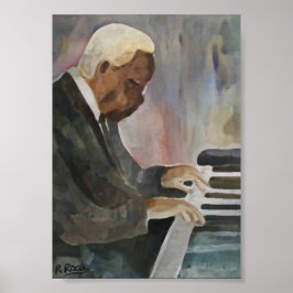 Pianista Jazz Original Oils Artwork Impressiones Poster