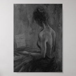 Pianista Mujer Original charcoilAtwork Impressione Poster