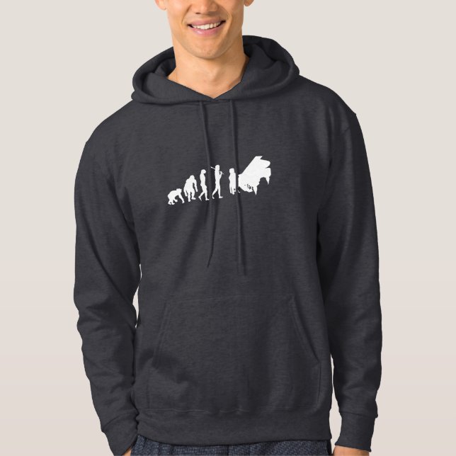 Pianister - flygel-/miniflygelgåva sweatshirt med luva (Framsida)