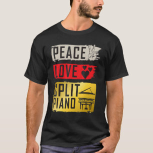 Pianister Split Piano Musical Instrument Split Pia T Shirt