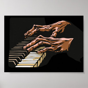 Pianisthänder som spelar piano – poster