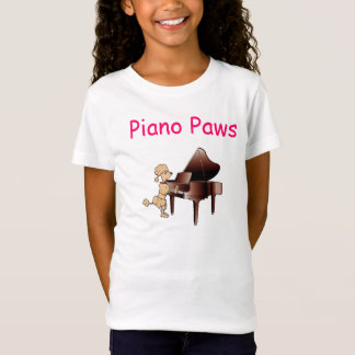 Pianistpianot för pudeln (hund) tafsar skjortan tee