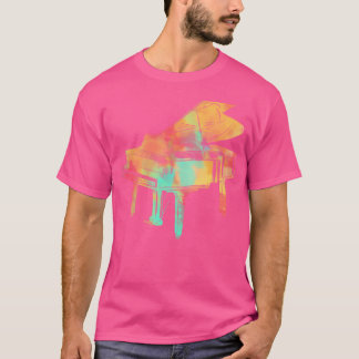 Pianistpresenter för män och kvinnor Färgrik stil  T Shirt