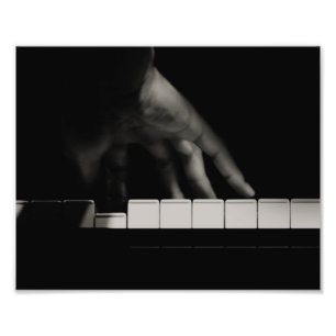 Pianists hand fototryck