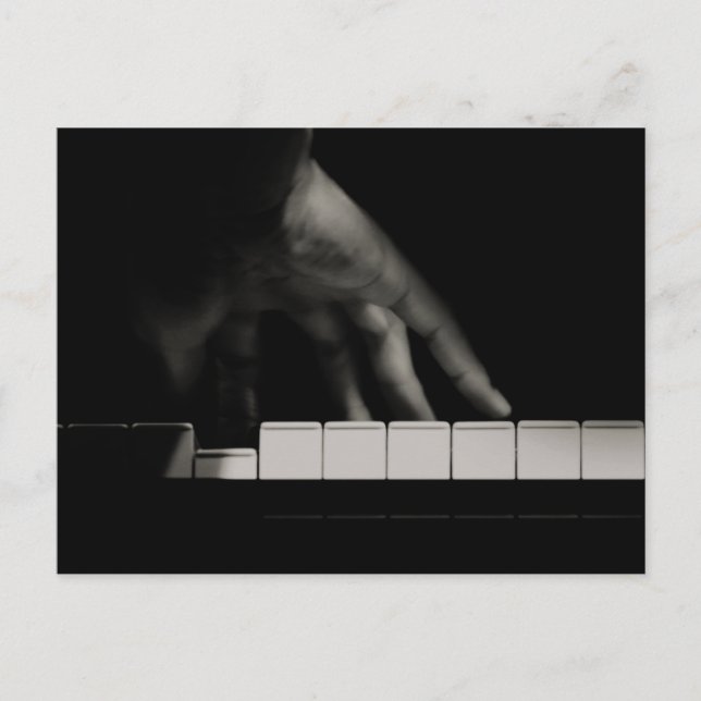 Pianists hand vykort (Framsida)