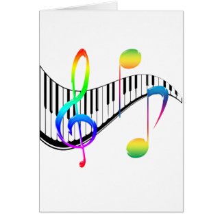 Piano 02 hälsningskort