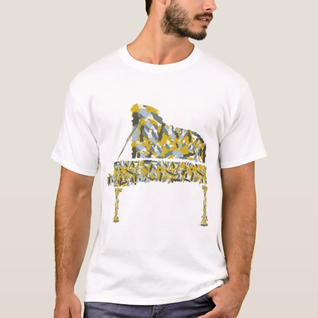 Piano abstrakt t shirt (Framsida)