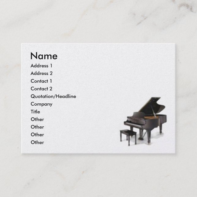 Piano Affärskort Visitkort (Framsida)