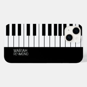 Piano All-over Black Yta med Namn