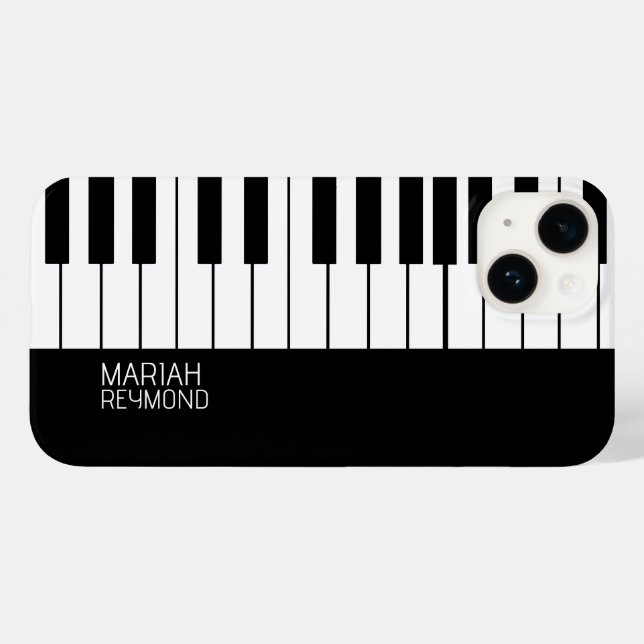 Piano All-over Black Yta med Namn (Baksida (horisontell))
