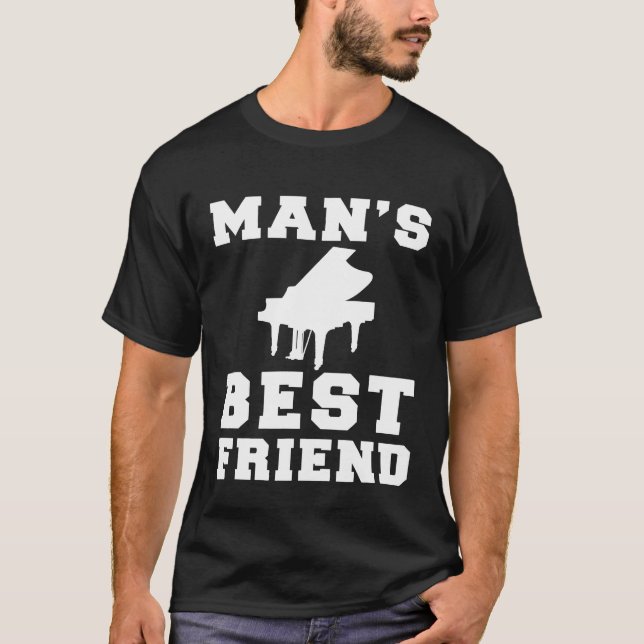 Piano är bäst vän T Shirt (Framsida)
