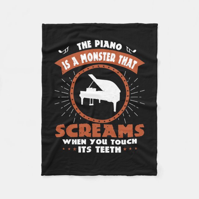 Piano är en monster som skryter fleecefilt (Framsidan)