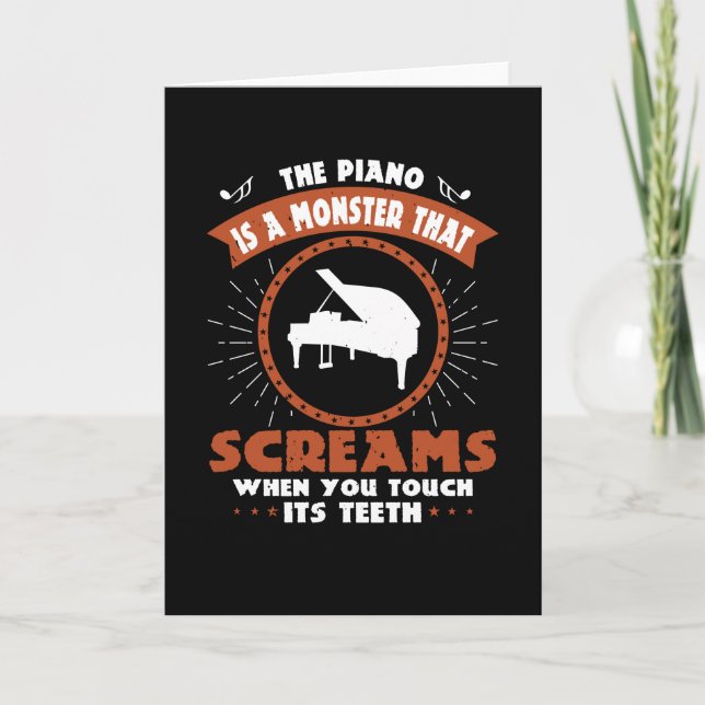 Piano är en munster med tjugonde kort (Framsida)