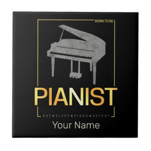 Piano är född för att vara Pianist Musician Vintag Kakelplatta