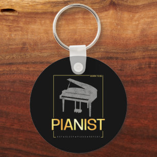 Piano är född för att vara Pianist Musician Vintag Nyckelring