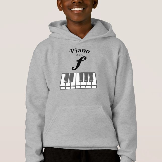 Piano är min forte-flony Piano nycklar Pianist Hum T Shirt (Framsida)