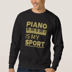 Piano är min sport pianist musik tangentbord musi lång ärmad tröja