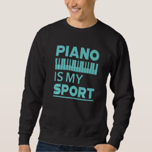 Piano är min sport pianist musik tangentbord musi lång ärmad tröja